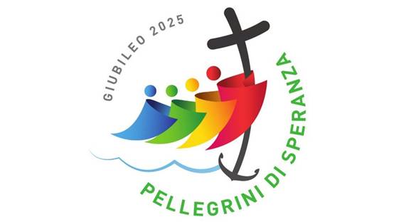 Descrizione: Il logo del Giubileo 2025 "Pellegrini di speranza"